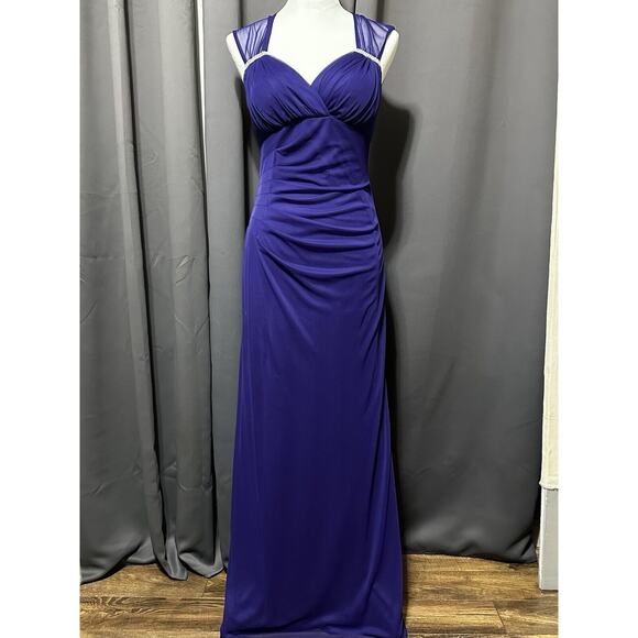BLONDIE NITES Womens Purple Evening Gown Prom Dress Stacy Sklar Sz 9 - Picture 1 of 16
